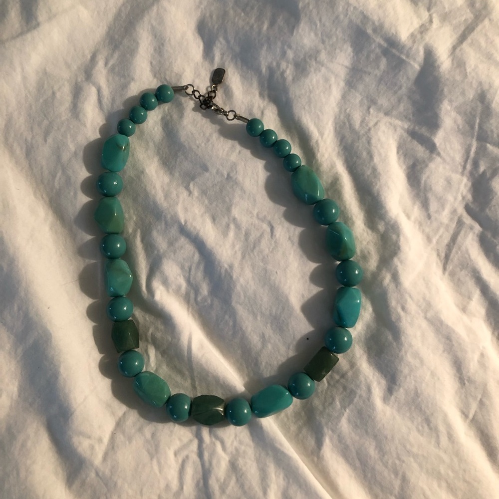 Faux turquoise choker